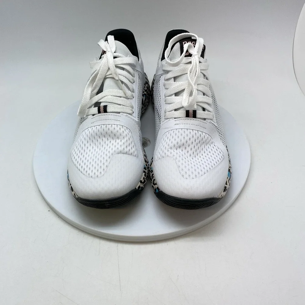 Reebok Sneakers Womens 9 Galaxy 5 White Leopard Print Running Athletic Shoes